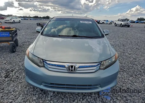 2012 Honda Civic Hybrid L from USA, damaged, VIN JHMFB4F31CS007737